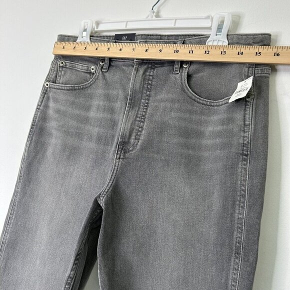 NEW Gap Vintage Slim Sky High Rise Jeans Womens Size 31 Short Gray - Picture 5 of 12